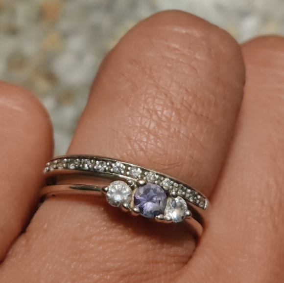 10K white gold & Tanzanite ring - Picture 12 of 14
